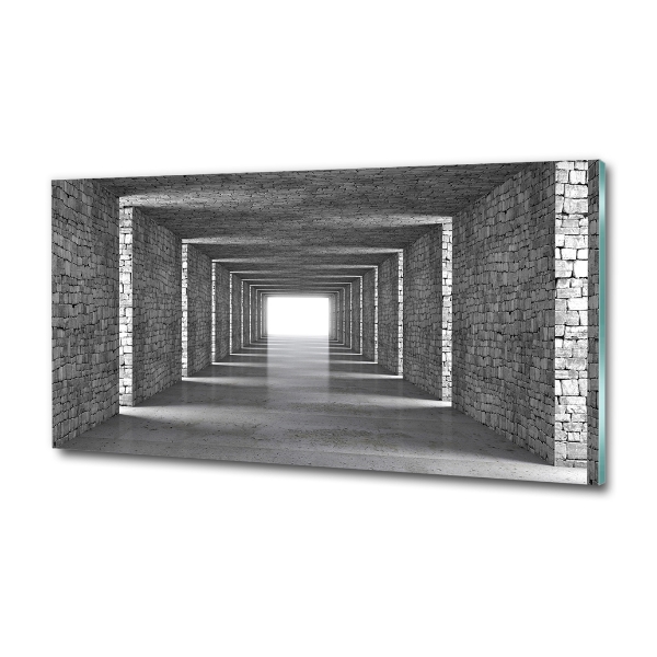 Glass picture wall art Brick tunnel