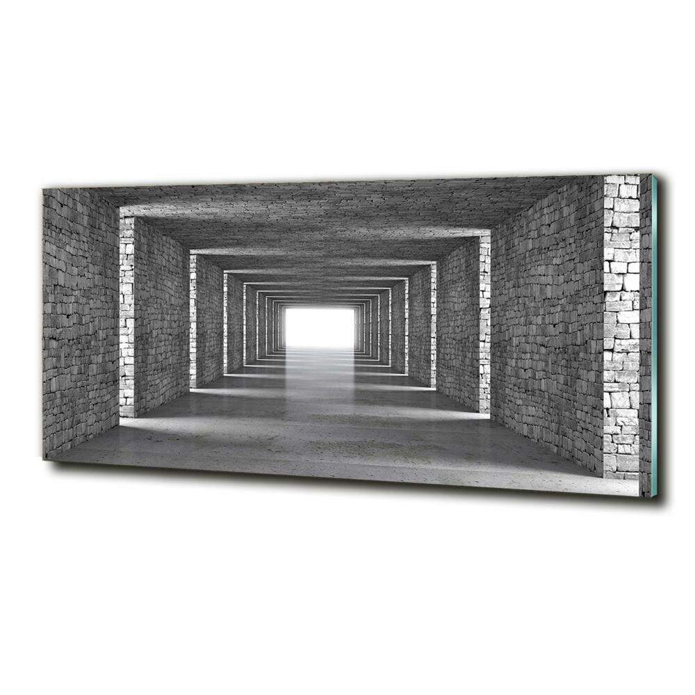 Glass picture wall art Brick tunnel