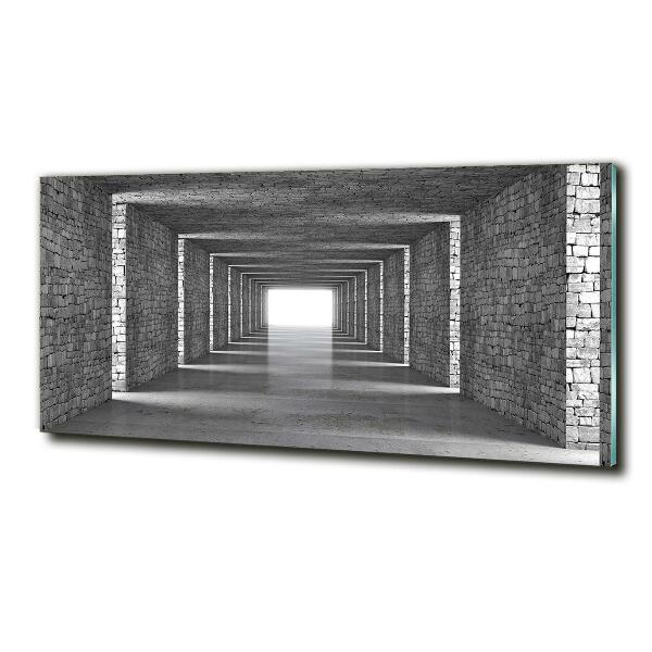 Glass picture wall art Brick tunnel