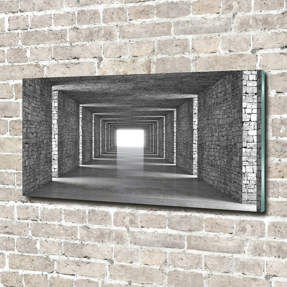 Glass picture wall art Brick tunnel