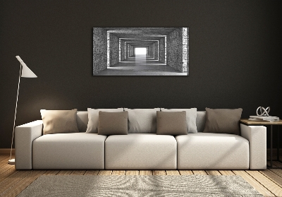 Glass picture wall art Brick tunnel