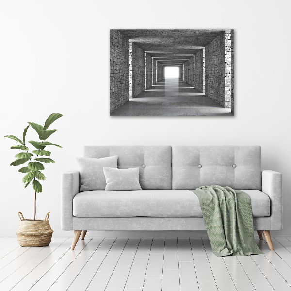 Glass picture wall art Brick tunnel