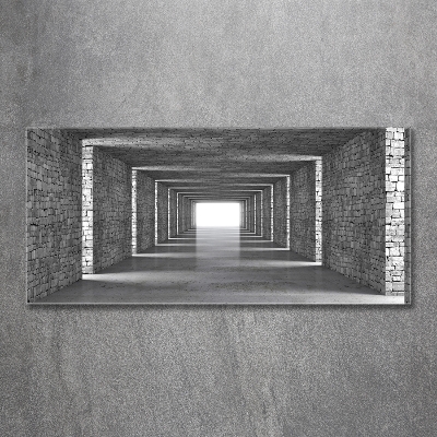 Glass picture wall art Brick tunnel