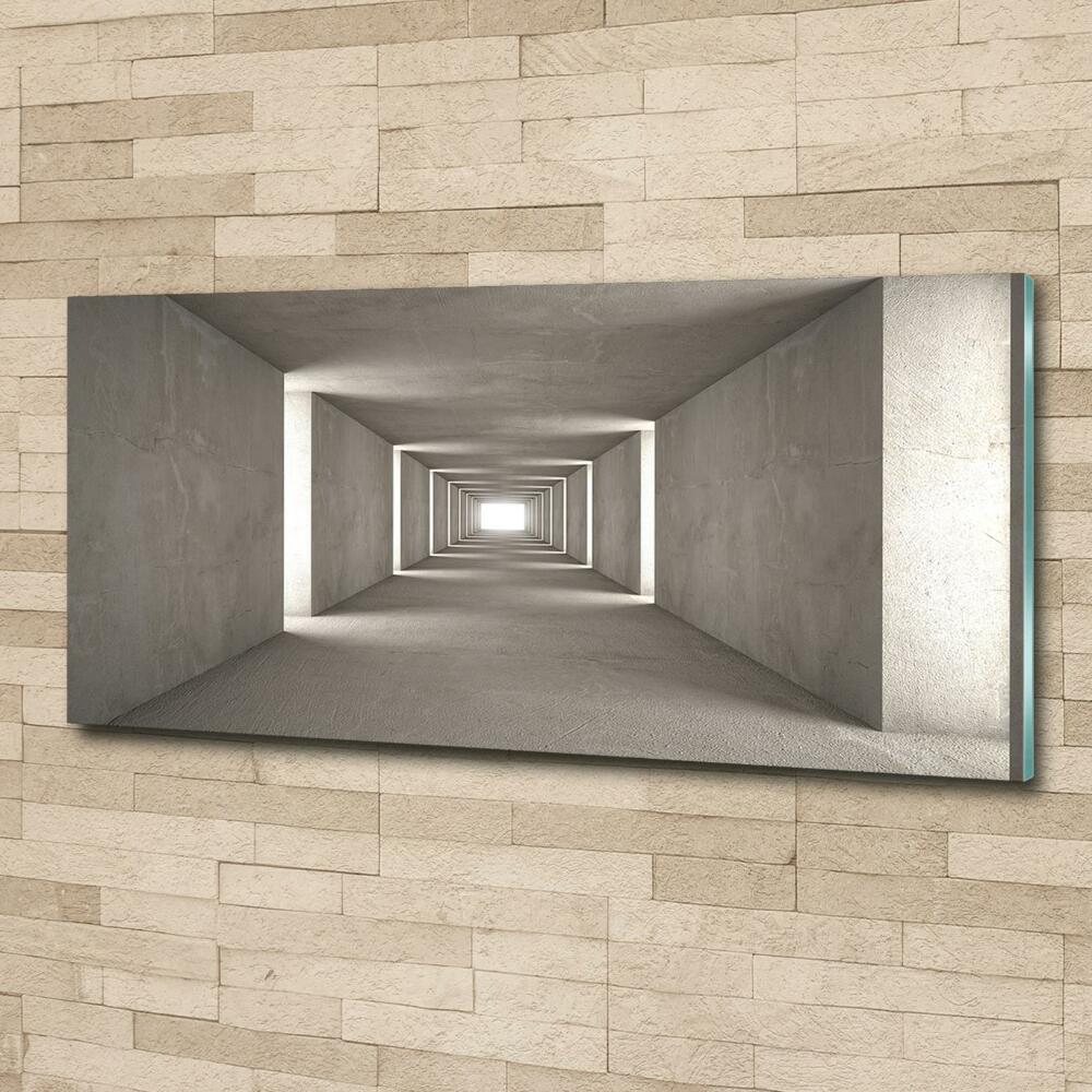 Glass picture wall art Concrete tunnel