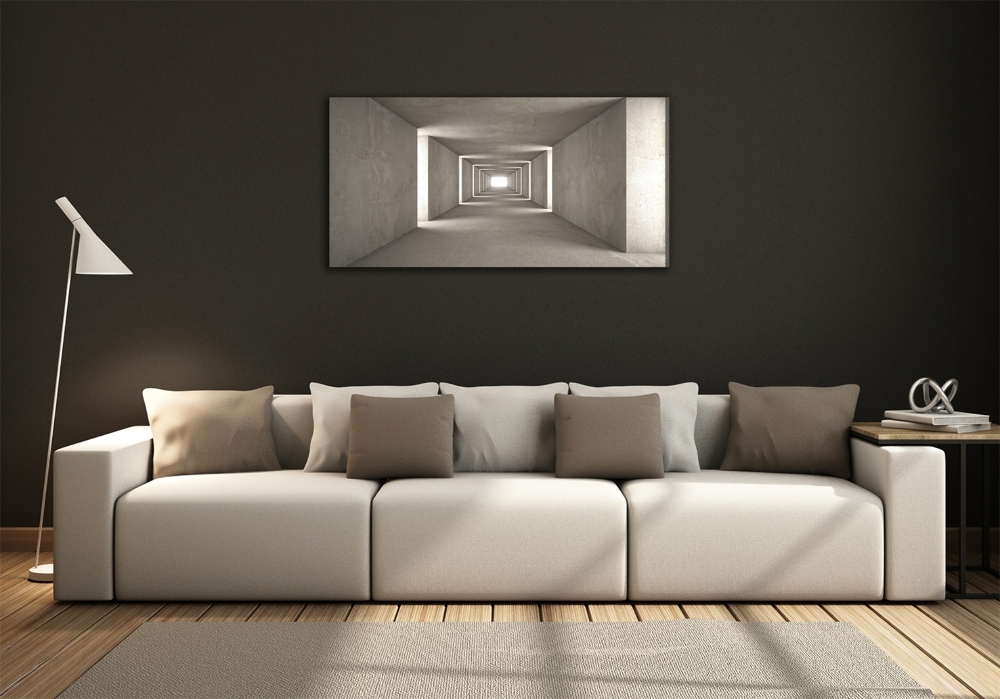 Glass picture wall art Concrete tunnel