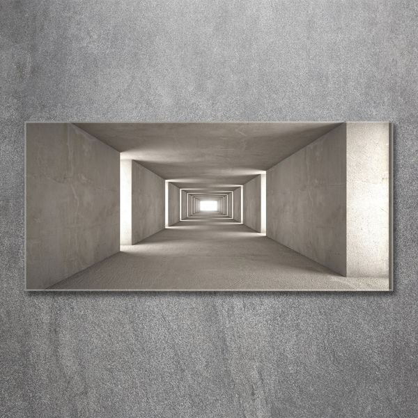 Glass picture wall art Concrete tunnel