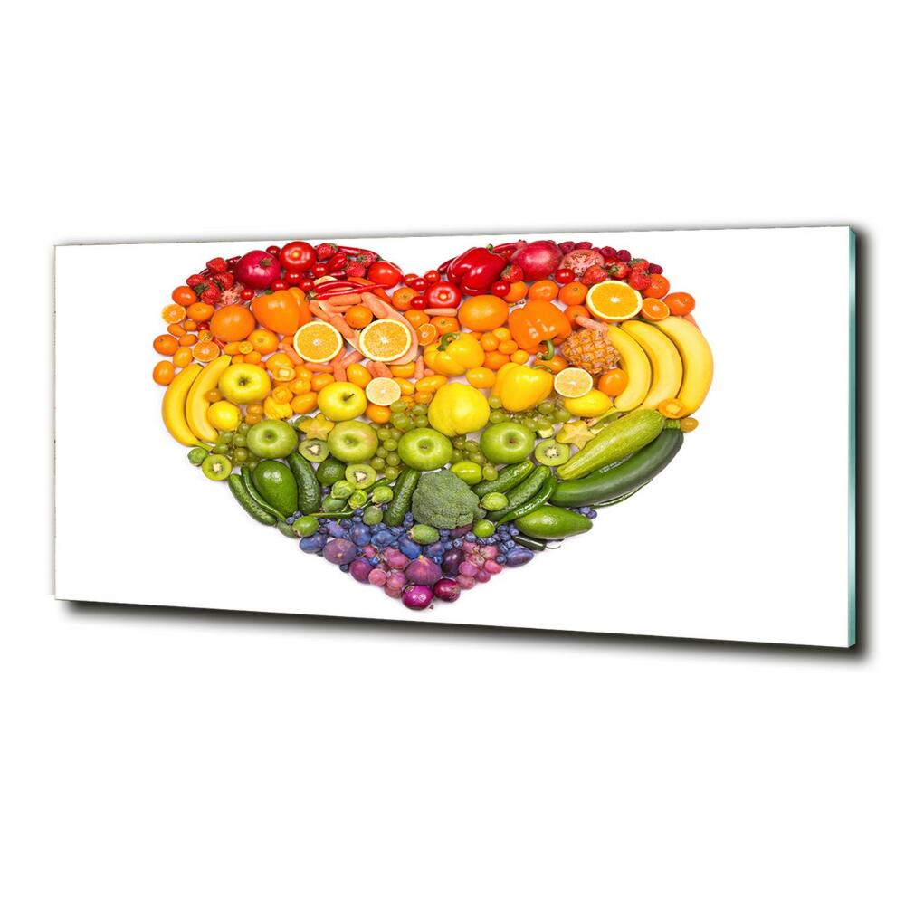 Wall art on glass Vegetable heart