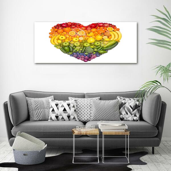 Wall art on glass Vegetable heart