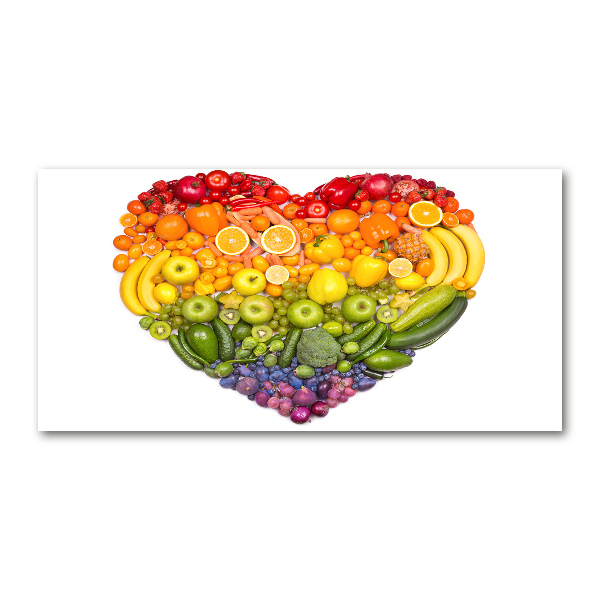 Wall art on glass Vegetable heart