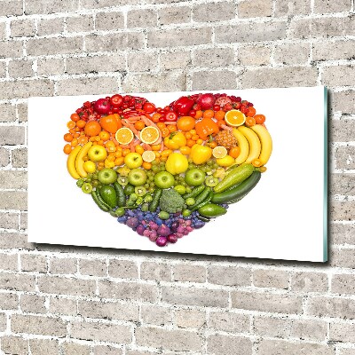 Wall art on glass Vegetable heart