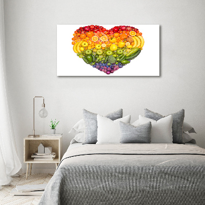 Wall art on glass Vegetable heart