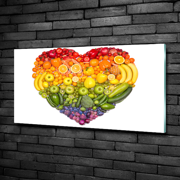 Wall art on glass Vegetable heart