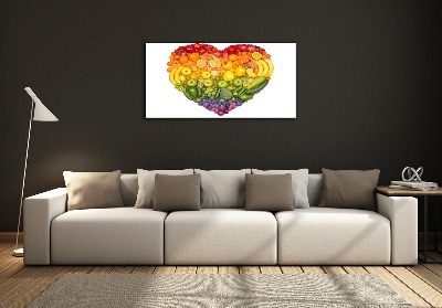 Wall art on glass Vegetable heart