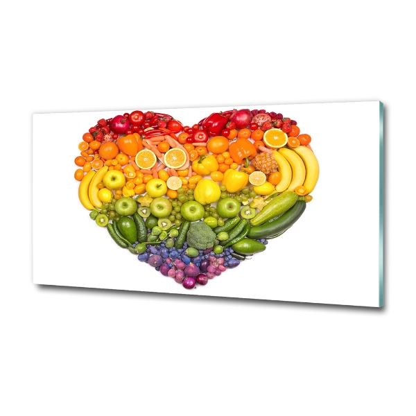 Wall art on glass Vegetable heart