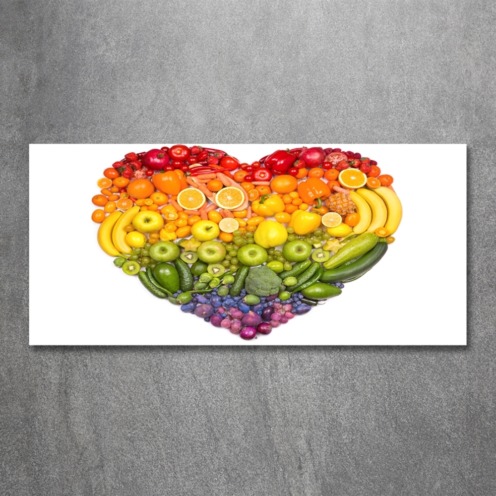 Wall art on glass Vegetable heart