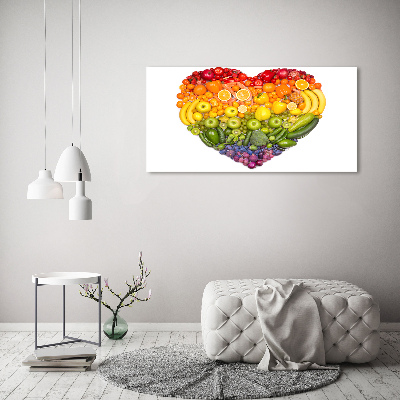 Wall art on glass Vegetable heart