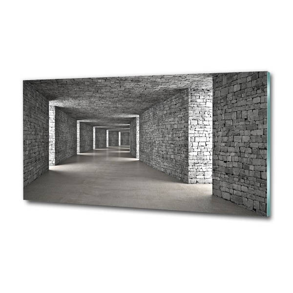 Glass picture wall art Brick tunnel