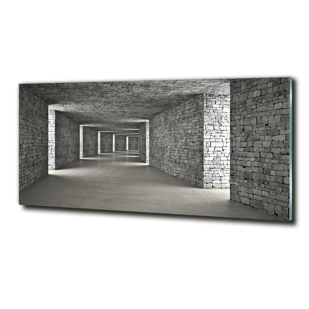 Glass picture wall art Brick tunnel