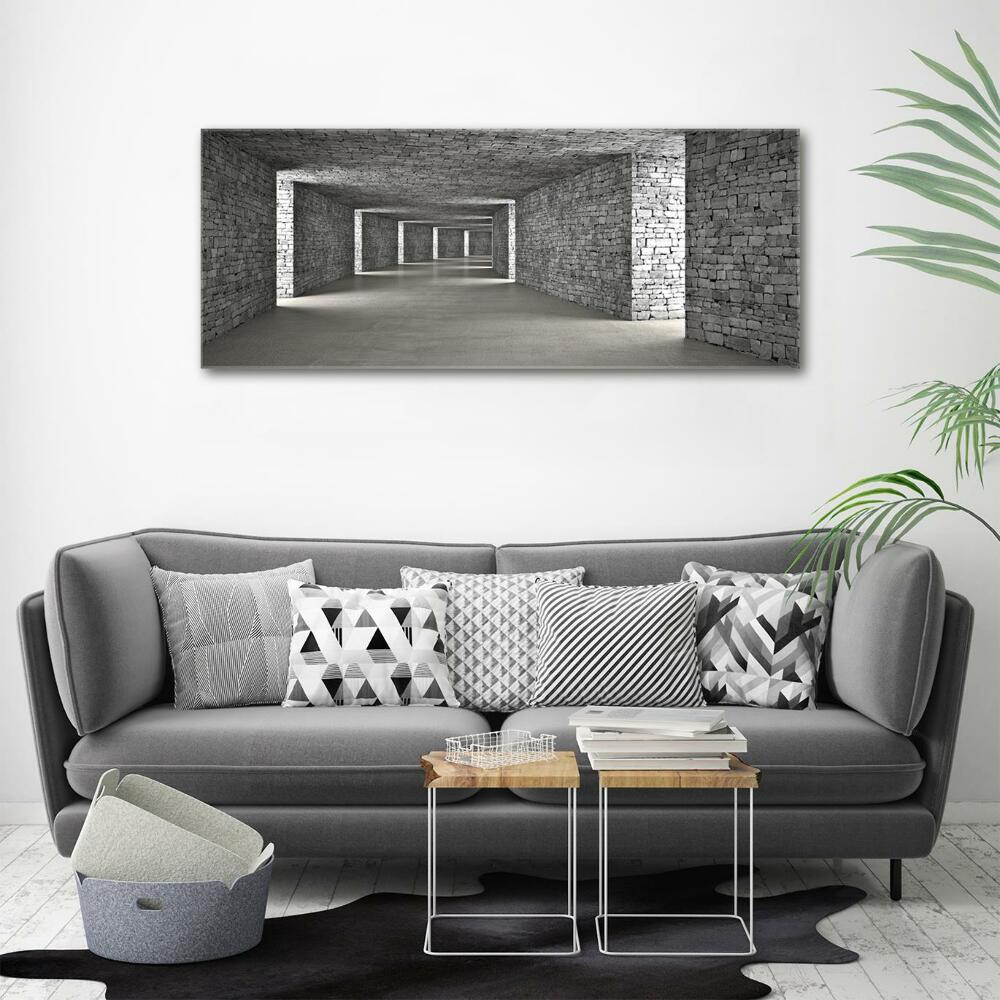 Glass picture wall art Brick tunnel