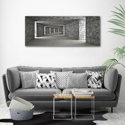 Glass picture wall art Brick tunnel