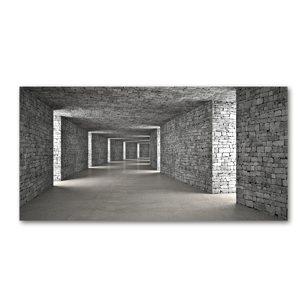 Glass picture wall art Brick tunnel