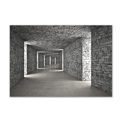 Glass picture wall art Brick tunnel