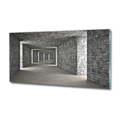 Glass picture wall art Brick tunnel