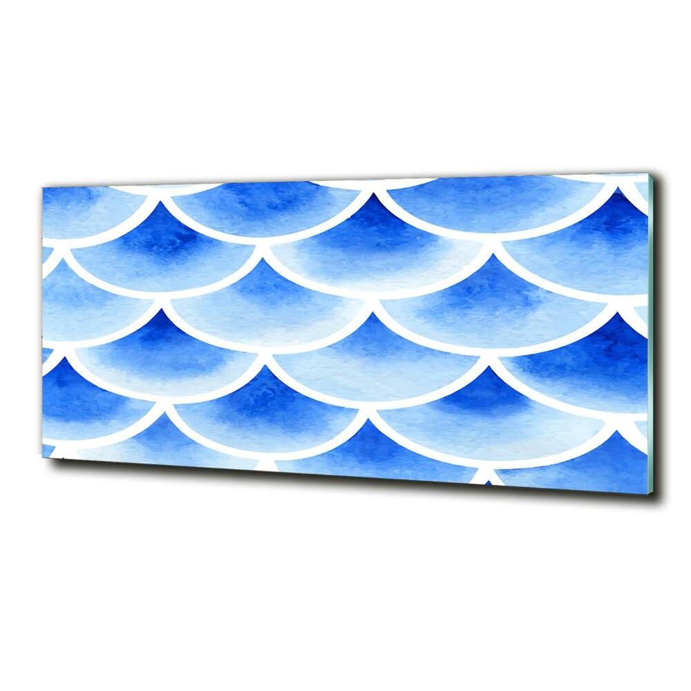 Wall art on glass Fish scales