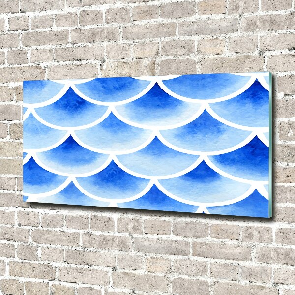 Wall art on glass Fish scales