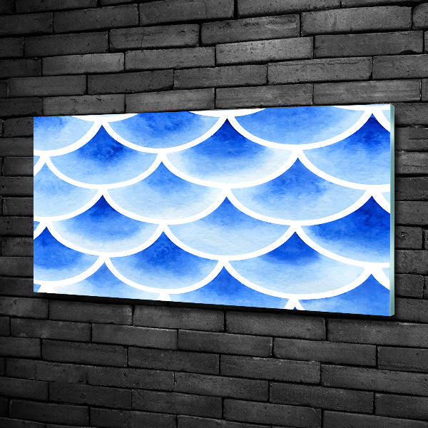 Wall art on glass Fish scales