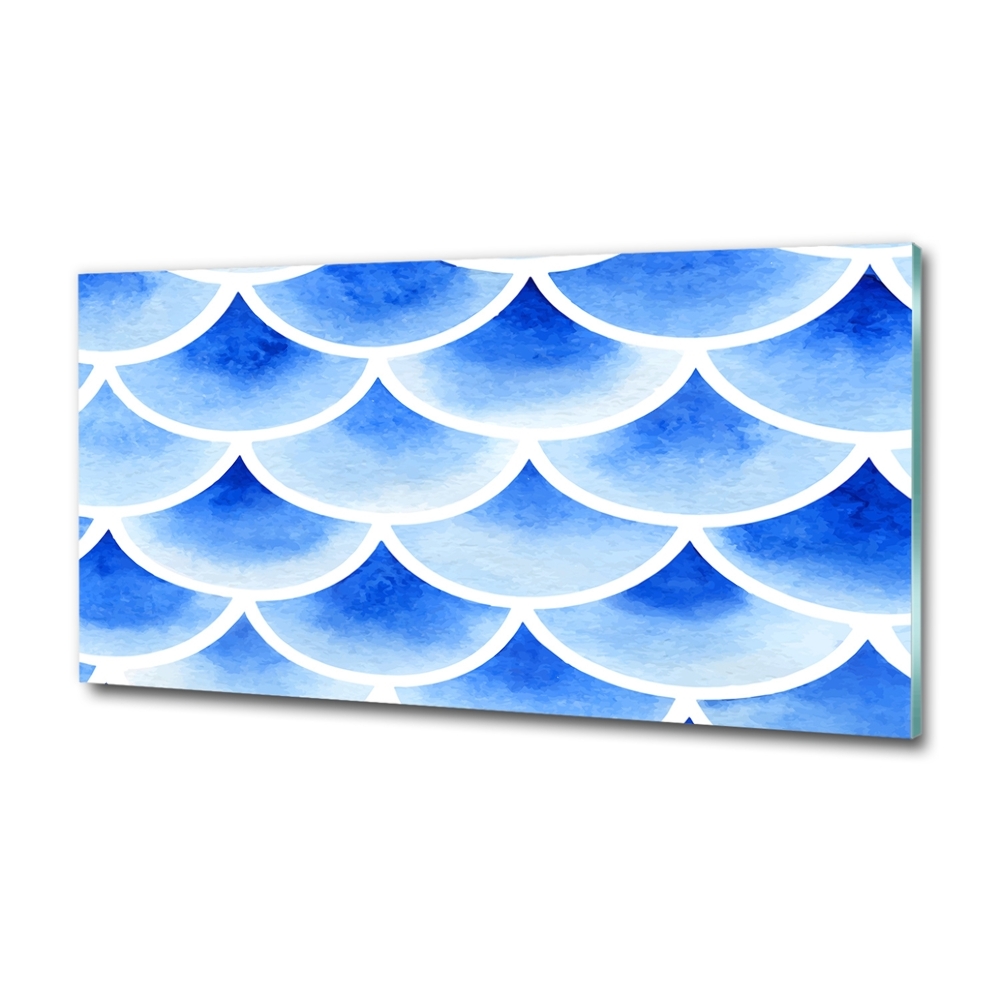 Wall art on glass Fish scales