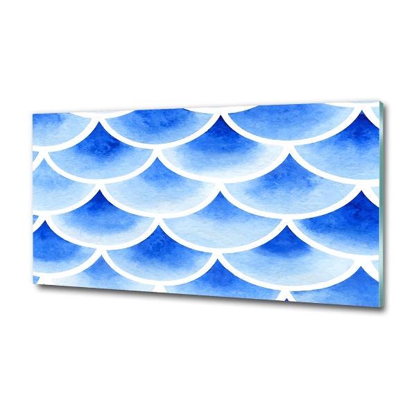 Wall art on glass Fish scales