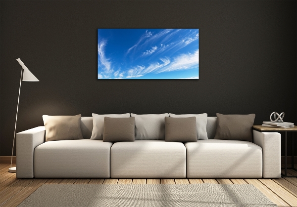 Glass picture wall art Blue sky