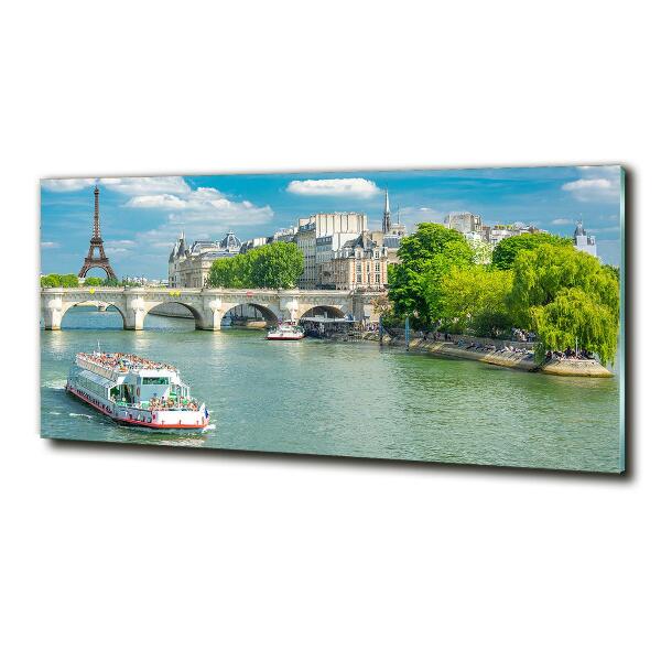 Wall art on glass Seine paris