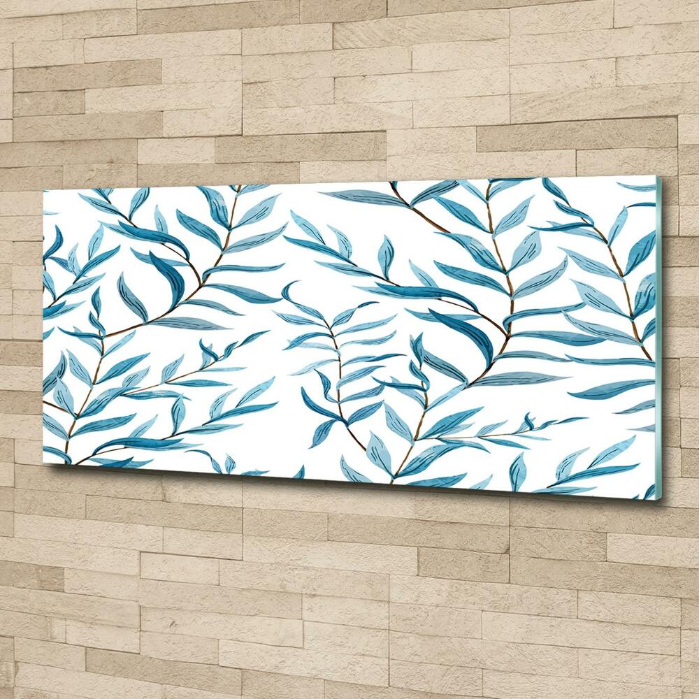 Wall art on glass Leaves