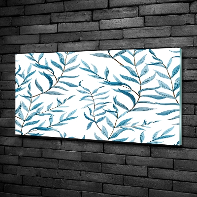 Wall art on glass Leaves