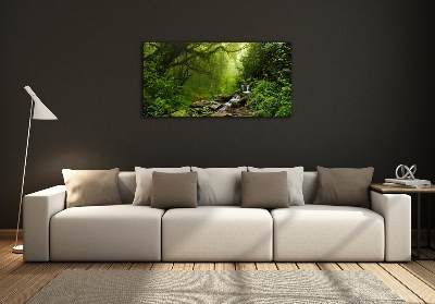 Printed glass wall art Jungle in nepal