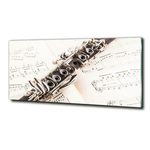 Glass art print Clarinet