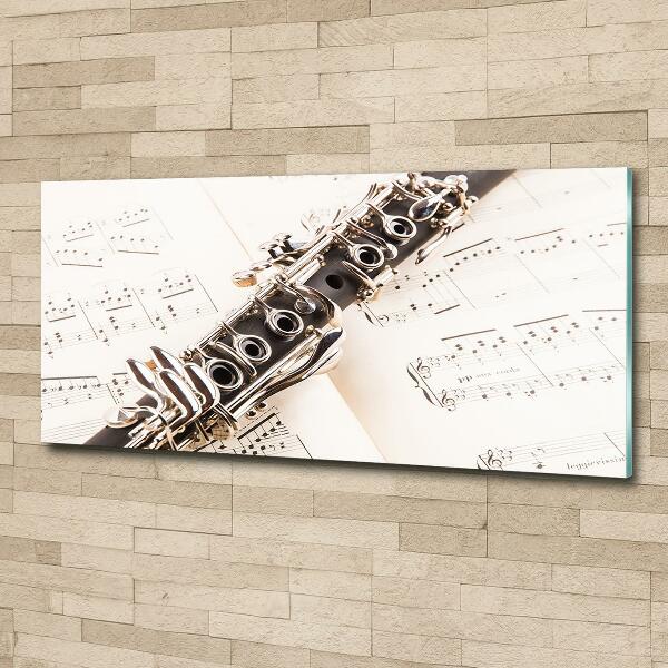 Glass art print Clarinet