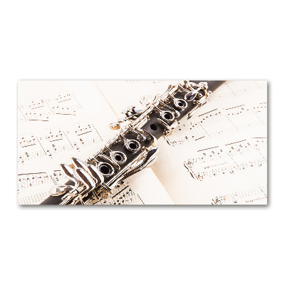 Glass art print Clarinet