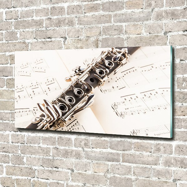 Glass art print Clarinet