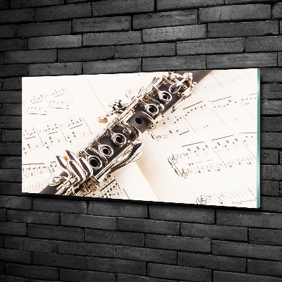 Glass art print Clarinet