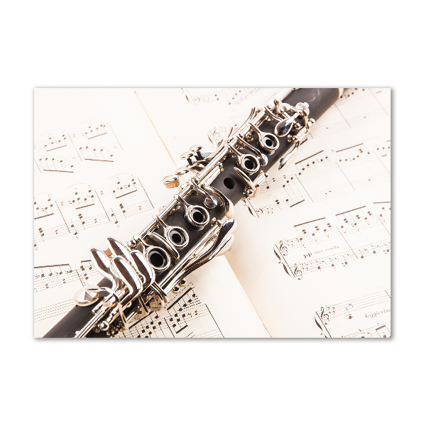 Glass art print Clarinet