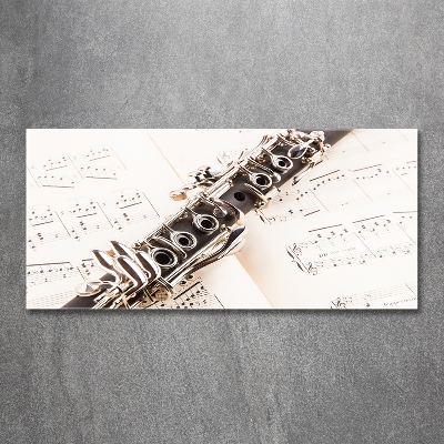 Glass art print Clarinet