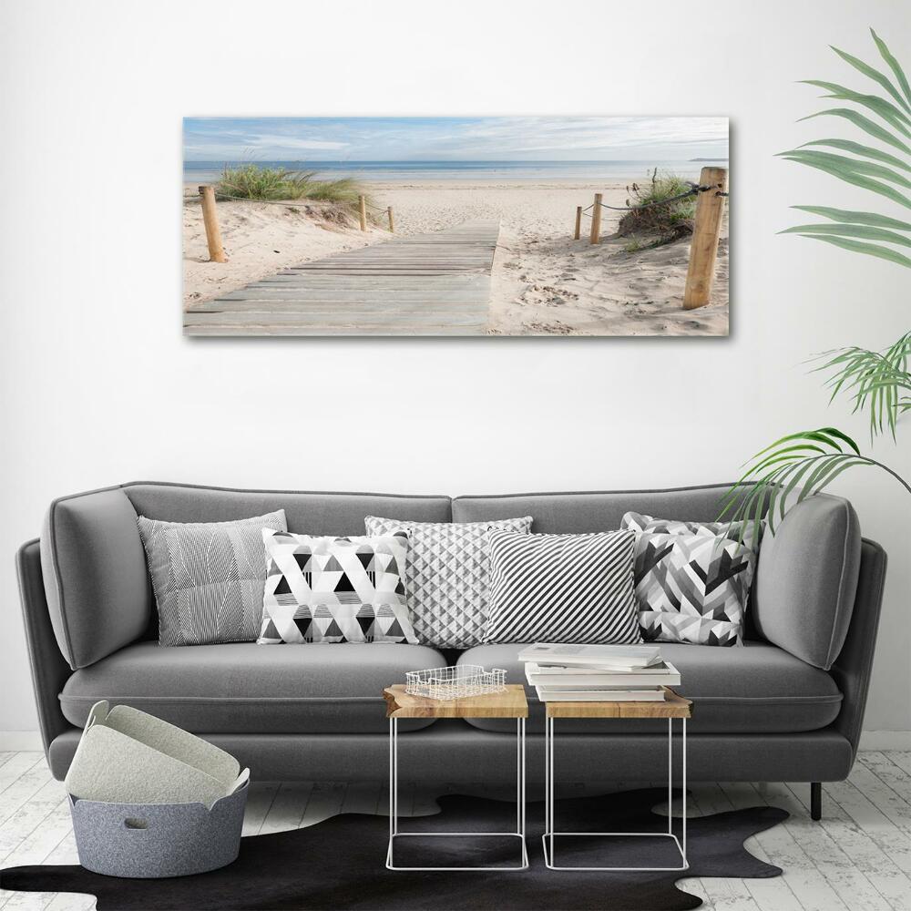 Printed glass wall art Beach