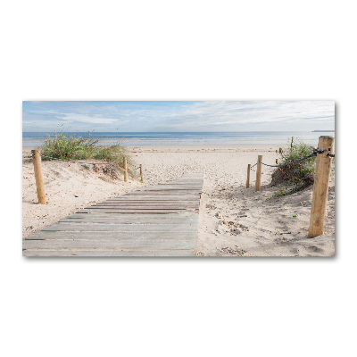 Printed glass wall art Beach