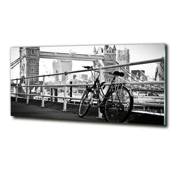 Glass wall art Bike in london