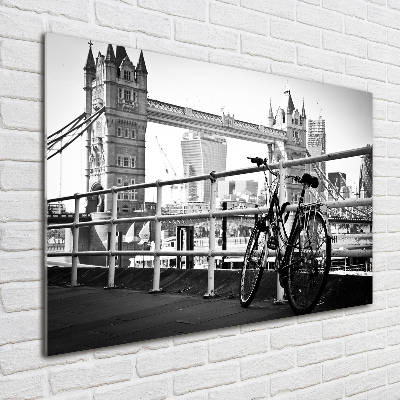 Glass wall art Bike in london