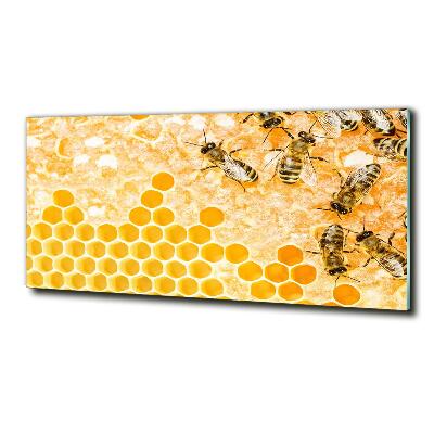 Wall art on glass Working bees