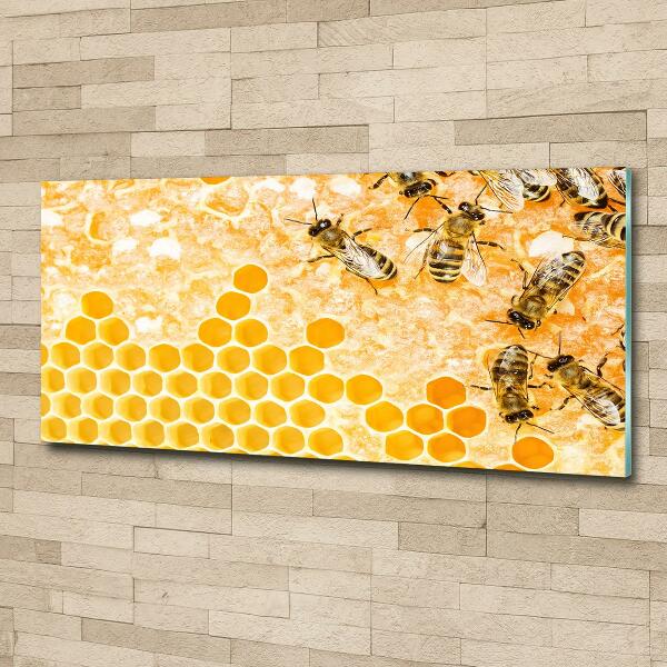 Wall art on glass Working bees